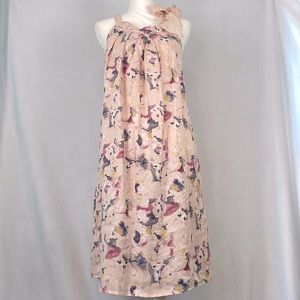 Bellambia Linen Shift Dress in Blush Muted Floral. Size Large. NWT.